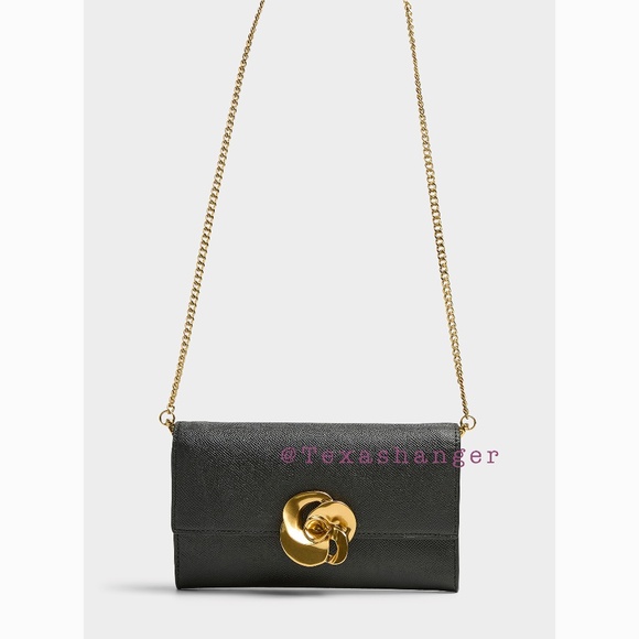 NWT Ted Baker Kira Rose Clutch Bag Black